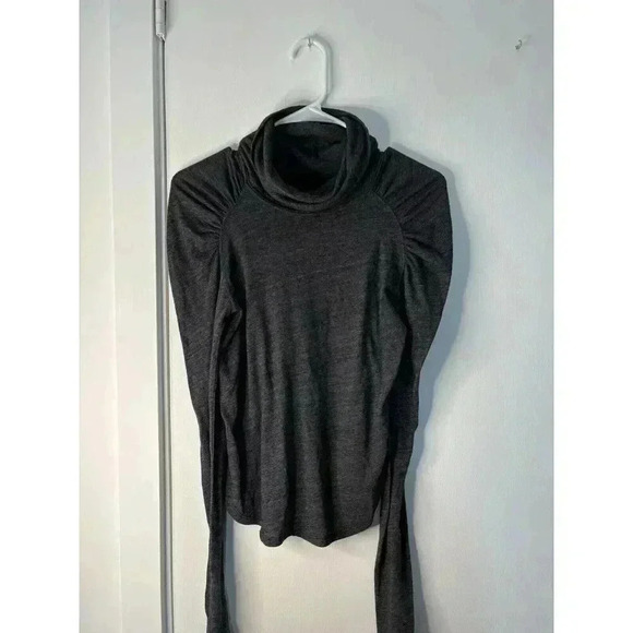 Free People Gray TurtleNeck Sweater Boho Victorian Layer - Picture 1 of 5